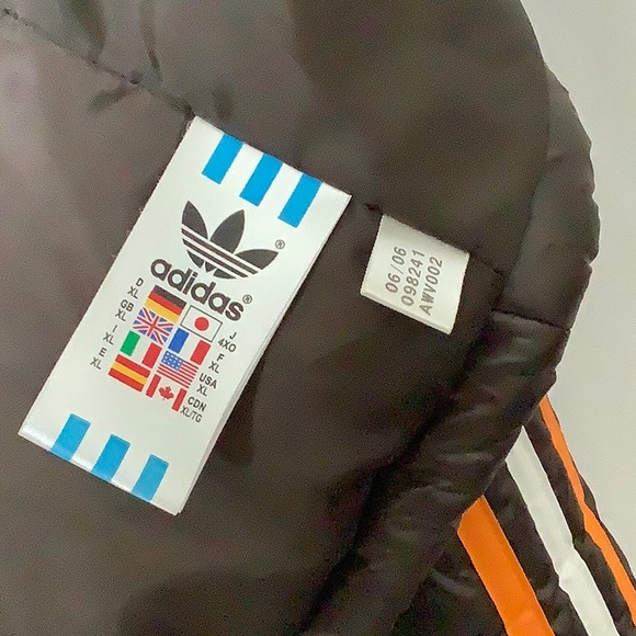 Adidas Original Sport Y2K Brown Quilted Puffer Jacket Men’s Size XL - Picture 13 of 16